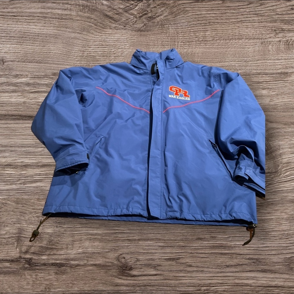 B Sports War Eagles Men’s Blue Gore-Tex Hooded Windbreaker Jacket  Large